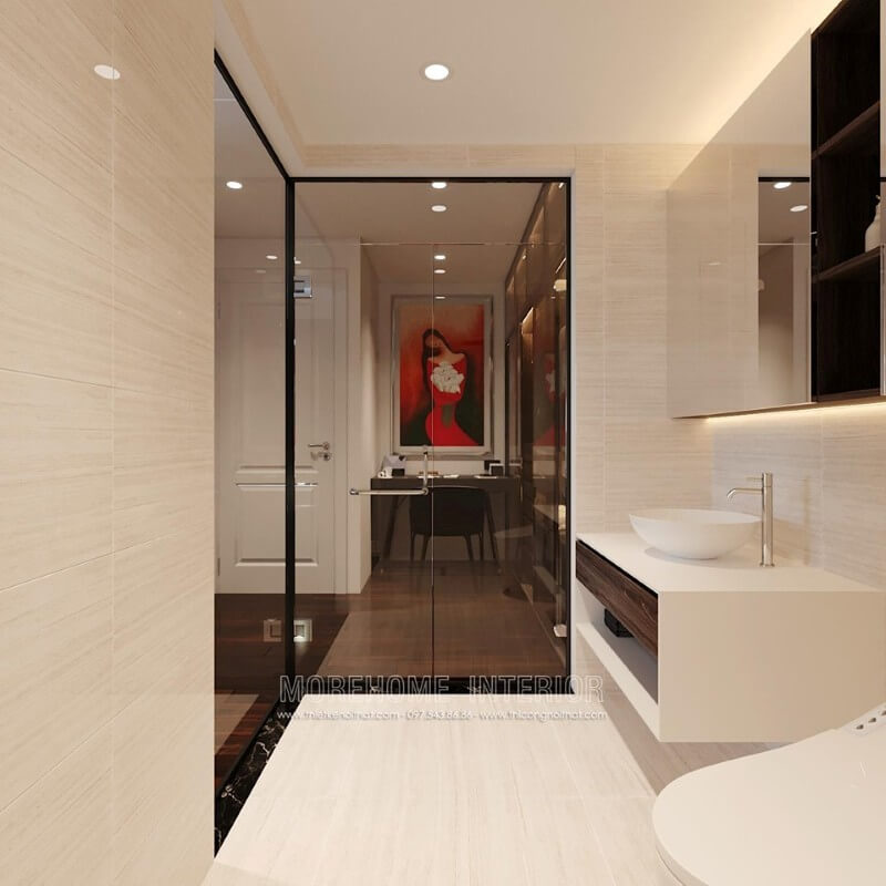 Thiết kế nội thất phòng tắm chung cư sang trọng Thiết kế chung cư