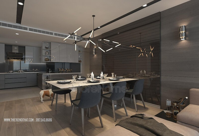 Thiết kế nội thất phòng ăn chung cư hiện đại sang chảnh Thiết kế chung cư