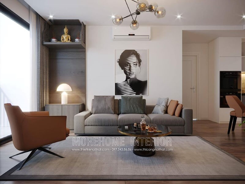 Trang trí phòng khách hiện đại cho căn hộ chung cư Mẫu nội thất chung cư hiện đại