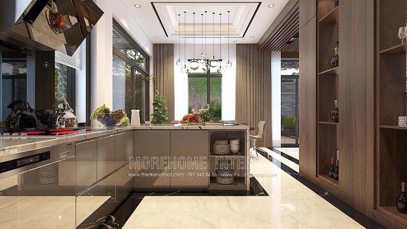 Nếu bạn là người yêu thích sự đơn giản, hiện đại thì mẫu tủ bếp kiểu dáng chữ L này sẽ là sự lựa chọn không tồi đâu nhé Tủ bếp hiện đại, tủ bếp chữ u, tủ bếp chữ i, tủ bếp chữ l