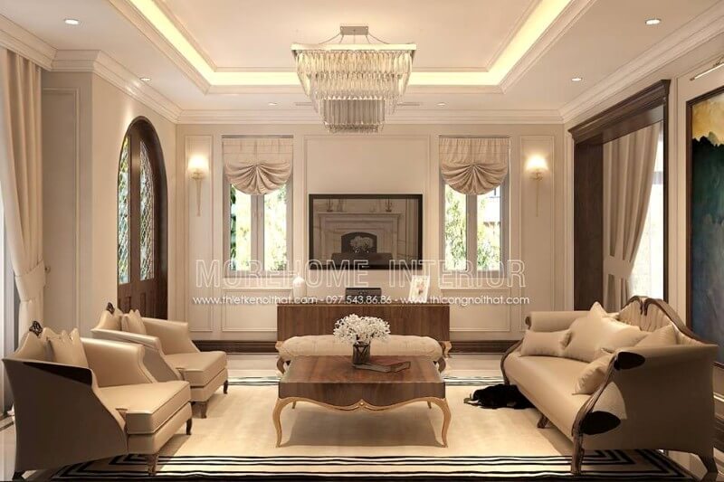 Sofa biệt thự tân cổ điển Sofa biệt thự tân cổ điển