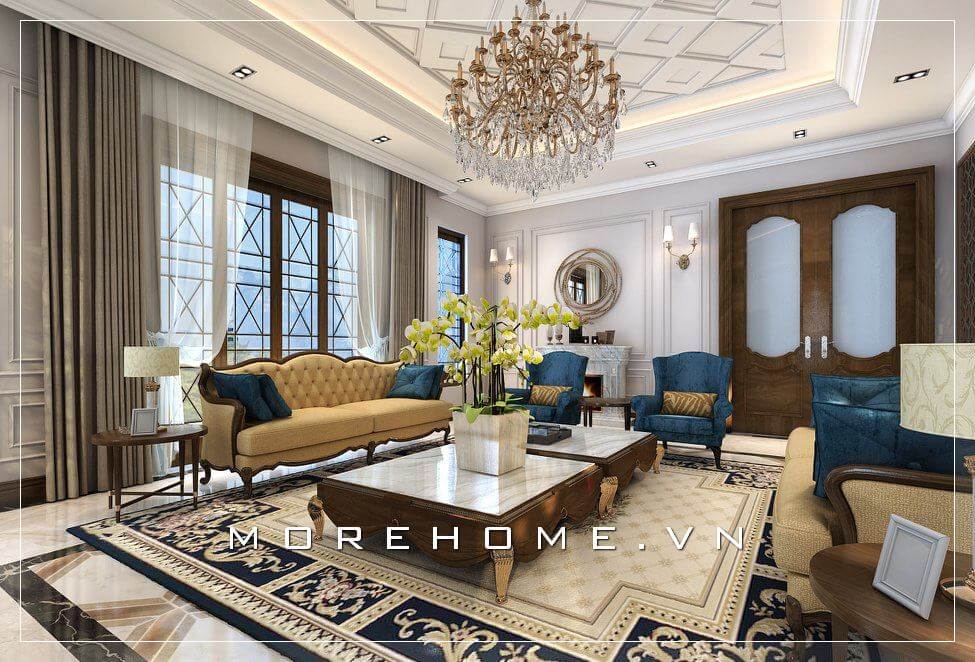 Sofa biệt thự tân cổ điển Sofa biệt thự tân cổ điển